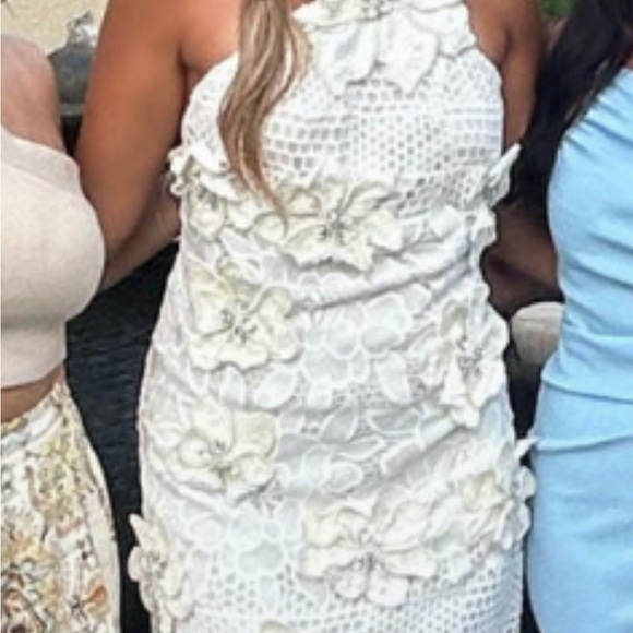 White PatBo mini flower dress - Picture 7 of 7